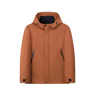 [鹅绒]莱克斯顿2025秋冬新款男装可拆连帽羽绒服百搭防水保暖外套