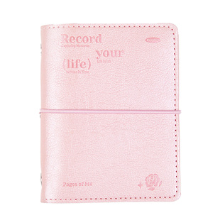 简约M5皮质手帐本小清新彩色随身记事本高颜值ins风女生口袋本活页m5日程计划本便携小本子初高中生日记本