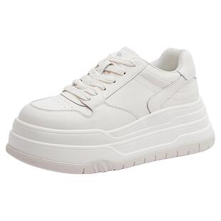 骆驼女鞋2025时尚潮流情侣厚底新品百搭板鞋9cm/6cm