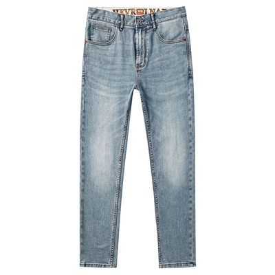 亚狮龙弹力商务牛仔裤男夏季薄款