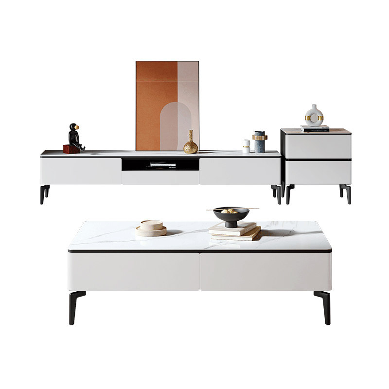 岩板电视柜茶几组合轻奢