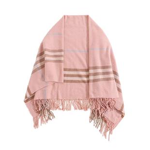 日神品牌纯羊绒围巾女秋冬新款两用韩版流苏针织羊绒披肩高端礼品