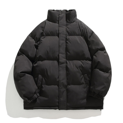 潮牌立领棉衣男款加厚冬季棉袄2025新款ins保暖纯色百搭外套棉服