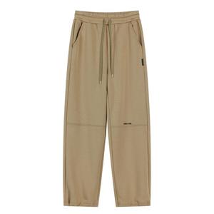 美特斯邦威直筒卫裤女秋冬潮流时尚分割设计宽松舒适潮流气质下装