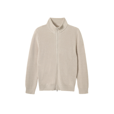 韦恩泽维尔小立领宽松毛衣开衫