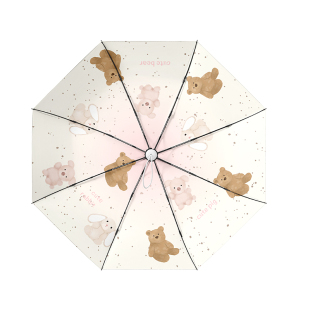 Cikatu西卡图可爱维尼小熊自动伞晴雨两用防晒防紫外线太阳伞女生