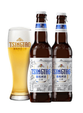 青岛啤酒全麦白啤500ml*12瓶包邮