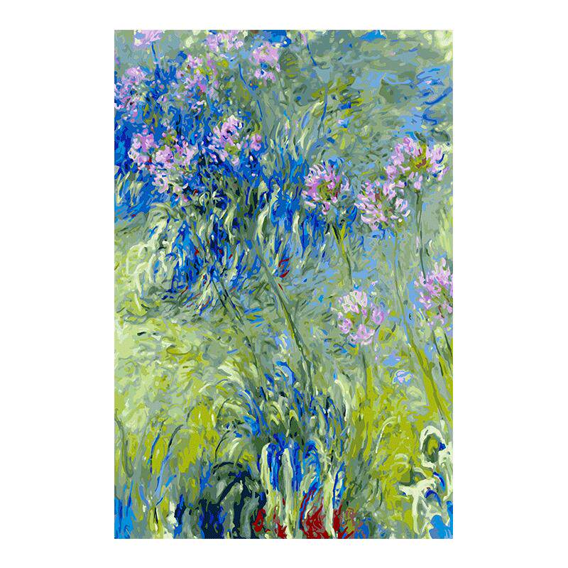 自油自画DIY数字油画莫奈杜鹃花