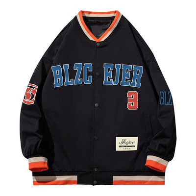美式高街棒球服秋季飞行员夹克