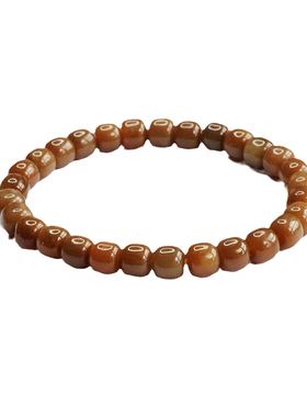 天然和田玉手串糖玉桶珠手链玉石珠宝 新中式民族风手饰品礼物