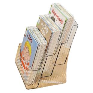 桌面书架儿童绘本读物收纳神器小型杂志架亚克力透明牛津树整理盒