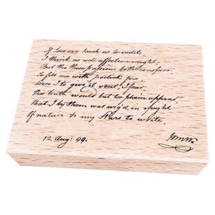 【如果爱】in1制物 原创手帐印章 木质复古造景手帐台湾英文印章