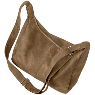 美拉德复古包包女秋冬2023新款潮学院风托特包休闲大容量斜挎包