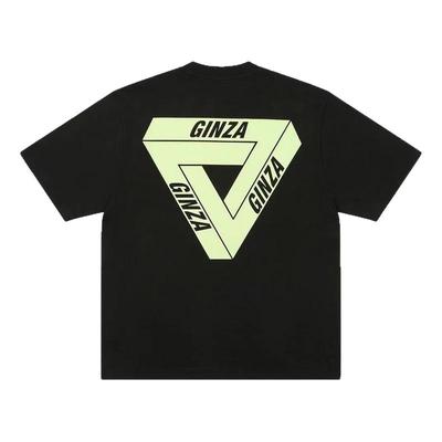 25SS联名银座限定款PALACE倒置徽标夜光印花情侣宽松短袖变色T恤