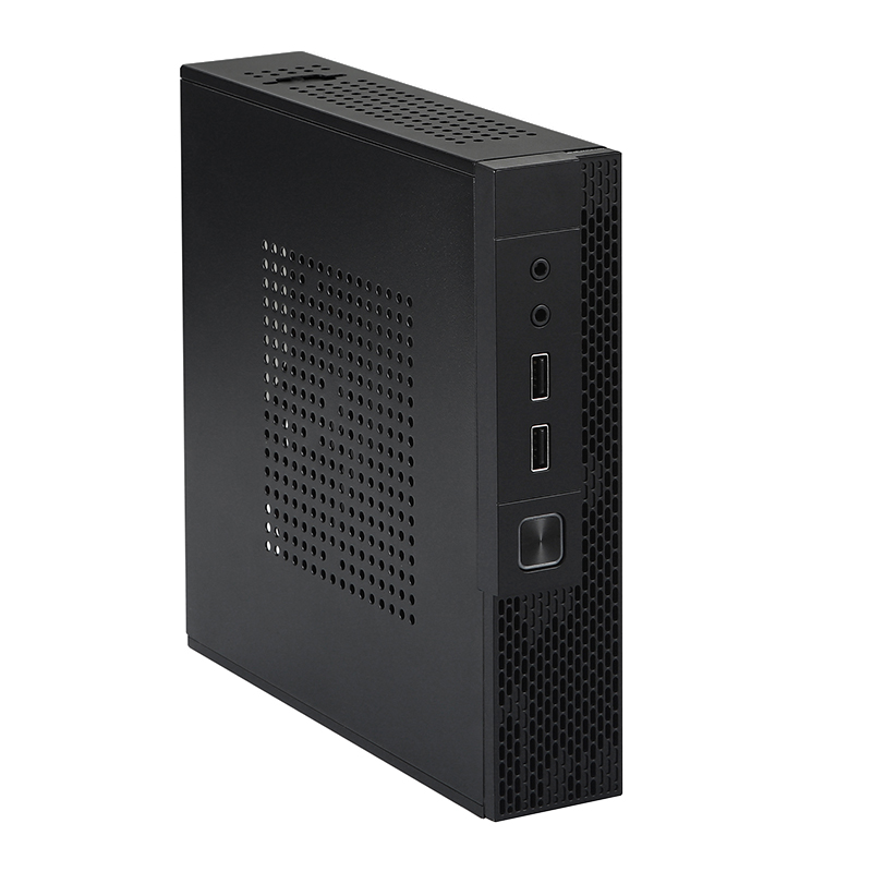 SKTC TX02迷你小机箱thin itx机箱静音工控掌上电脑mini半高 背挂
