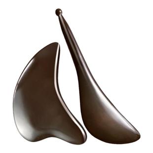 砭石刮痧板面部美容眼部按摩专用拨筋棒半圆形肩颈背部全身通用女