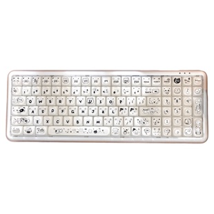 猫尔本X100三模蓝牙有线2.4G可爱静音安静女生可爱办公100键键盘