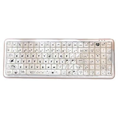 猫尔本X100三模蓝牙有线2.4G可爱静音安静女生可爱办公100键键盘