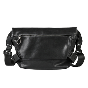 古造新款真皮男士单肩斜挎包植鞣头层牛皮运动休闲磁吸骑行邮差包