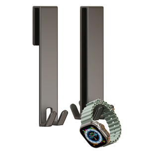 卫生间玻璃门挂钩免打孔浴室淋浴房卡扣式挂衣服毛巾浴巾挂衣钩架