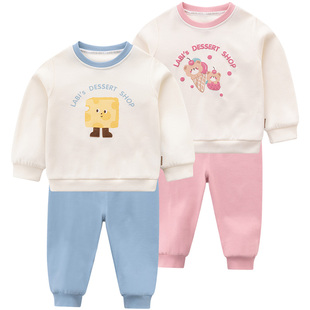 【商场同款】拉比童装套装2025新款春季套装男女童圆领服卫衣套装