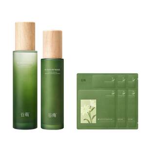 【百补】谷雨积雪草水乳雪绒修护补水保湿舒缓套装官方正品护肤品