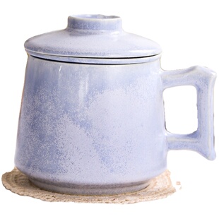 日式茶水分离带盖过滤办公个人茶陶瓷水杯男女家用定制