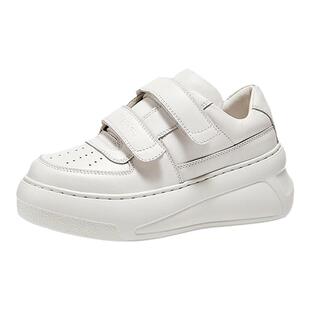 《小众不撞款！宝藏女鞋店铺》妙丽百搭魔术贴真皮黑白松糕鞋秋冬