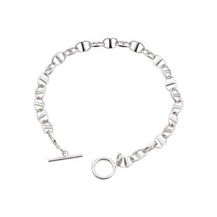 重工版S925银猪鼻子手链纯银素链百搭高级感大牌感轻奢小众设计款