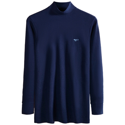 七匹狼男士秋衣单件上衣纯棉内衣