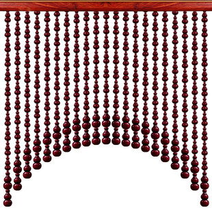 桃木葫芦门帘垭口玄关珠帘隔断帘免打孔卧室卫生间入户门对门挂帘