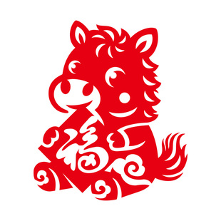 手工剪纸福字新年午马春节线稿底稿图样半成品爱国窗花工具套装中国风非遗作手作儿童diy手工材料专用红色