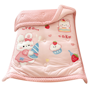 可爱儿童豆豆毯婴儿盖毯新生儿安抚被子宝宝秋冬加厚保暖被被芯