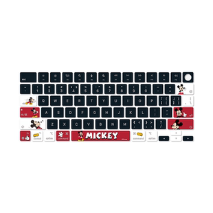 迪士尼正版2023新款macbookpro13卡通键盘膜air13.6贴膜16适用于苹果笔记本15电脑保护13.6防尘macpro14