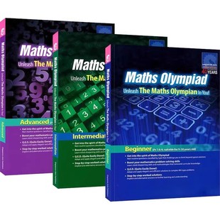 新加坡奥数 SAP Maths Olympiad Beginner Intermediate Advanced 小学3-6年级 奥数练习册 奥数竞赛指定用书 英文原版教辅