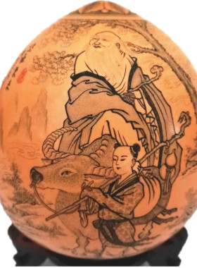 精工针刻微雕鸡蛋收藏把玩