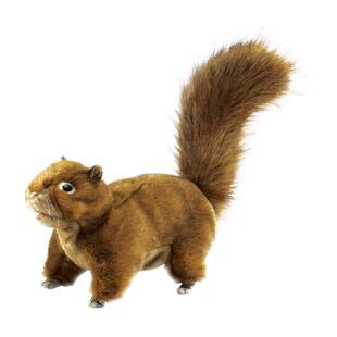 Folkmanis仿真松鼠手偶毛绒玩具早教讲故事儿童节游戏表演生日礼