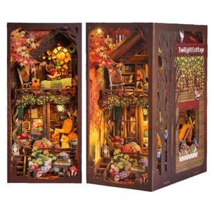 DIY手工小屋温馨拼图书立小狗阳光房子拼装积木女生闺蜜生日礼物