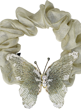 奢蔻气质金属纤维蝴蝶发圈头绳