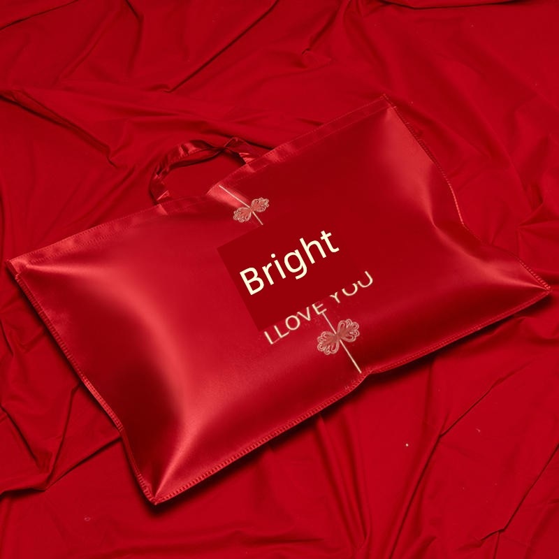 结婚枕芯包装袋枕头棉被喜被收纳袋手提袋大红色陪嫁四件套礼品袋