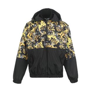 【自营】Versace Jeans Couture男士时尚印花可拆卸帽子夹克外套