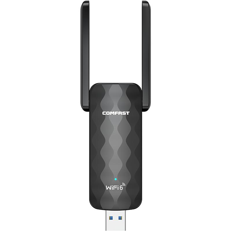 COMFAST CF-955AX免驱WIFI6无线网卡台式机1800M双频穿墙即插即用外置usb3.0笔记本电脑电竞千兆wifi接收器