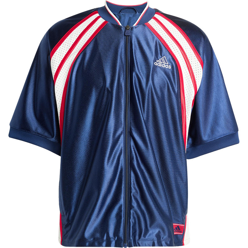 Adidas/阿迪达斯正品2025春季新款男士拼接宽松短袖JD5410