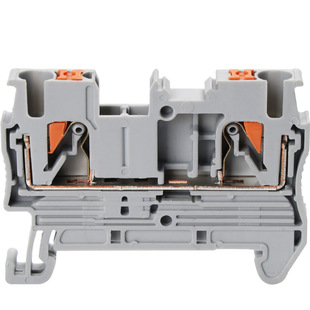 PT/pttb2.5直插式端子排快速接线端子导轨插拔式双层对接铜导件