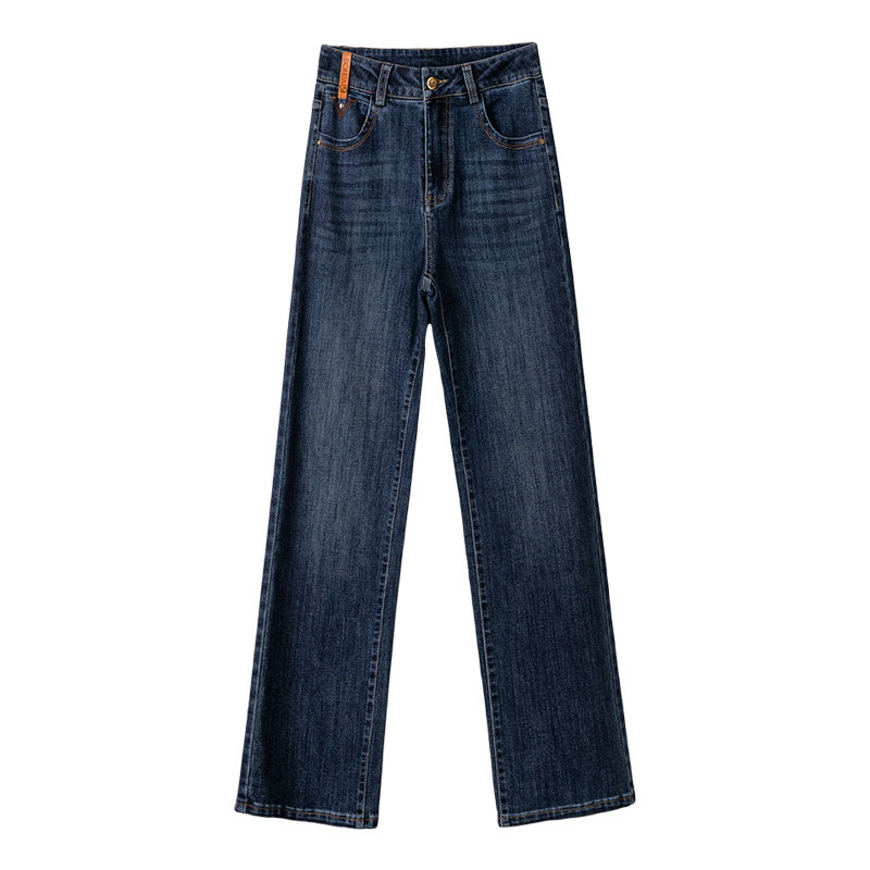 窄版阔腿牛仔裤女2025新款春秋季高腰显瘦直筒裤时尚百搭休闲裤子