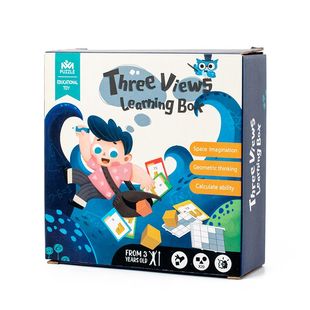 正方体积木早教空间三视图教具数学思维训练空间想象力幼儿园玩具