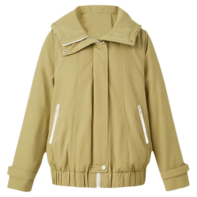 采多宝大码连帽工装羽绒服