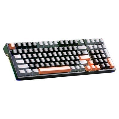 狼蛛F98三模客制化机械键盘热插拔音乐律动游戏电竞办公三角洲用