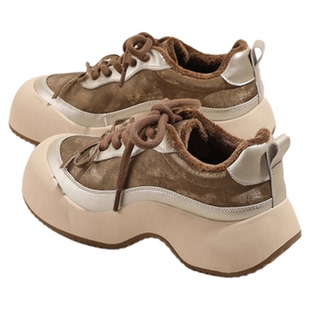 星期六鞋子女鞋冬2025新款厚底休闲鞋美拉德复古板鞋加绒棉鞋爆款