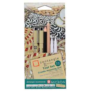 日本sakura樱花文具针管笔禅绕画套装漫画高光笔白笔防水勾线笔绘图笔铅笔纸砖进口